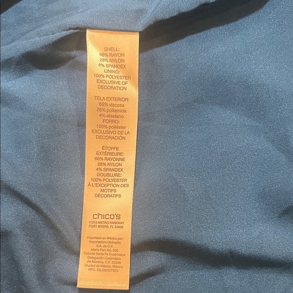 Chico's Deep Blue Ruffled Blazer - Picture 11 of 12